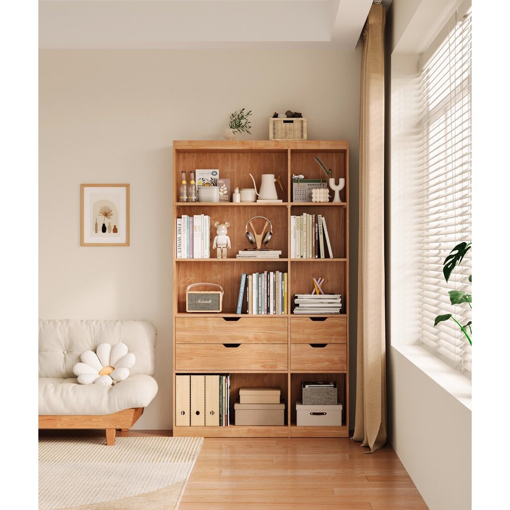 Bibliothèque 4 tiroirs 120 cm