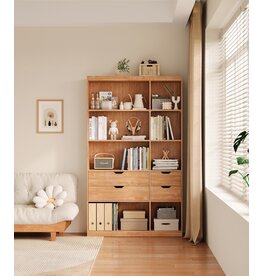 Bibliothèque 4 tiroirs 120 cm