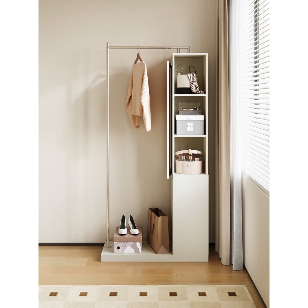 Porte vêtement avec miroir intégré 90x40x186 cm
