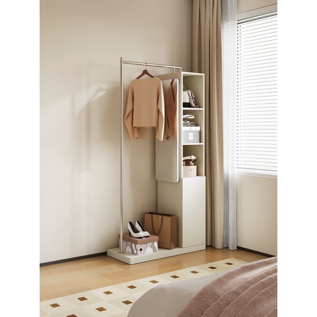 Porte vêtement avec miroir intégré 90x40x186 cm