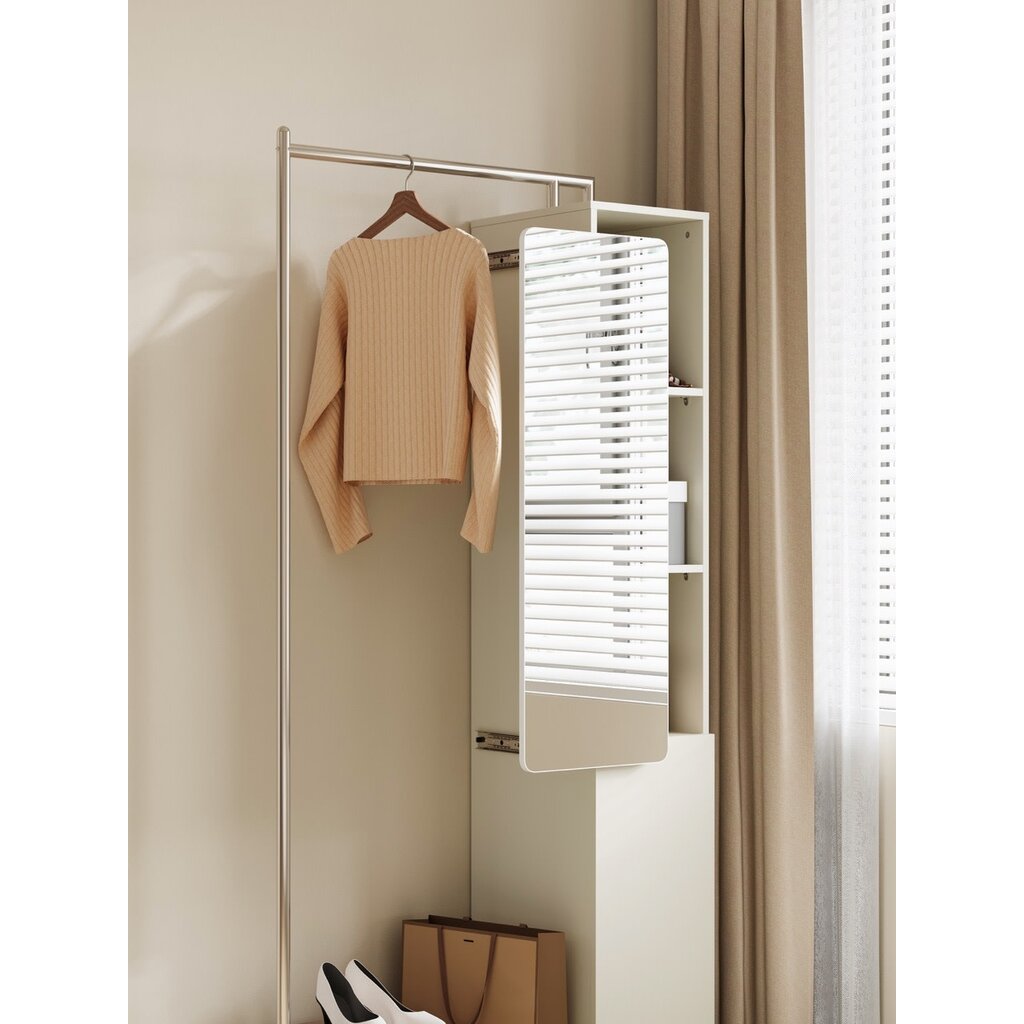 Porte vêtement avec miroir intégré 90x40x186 cm