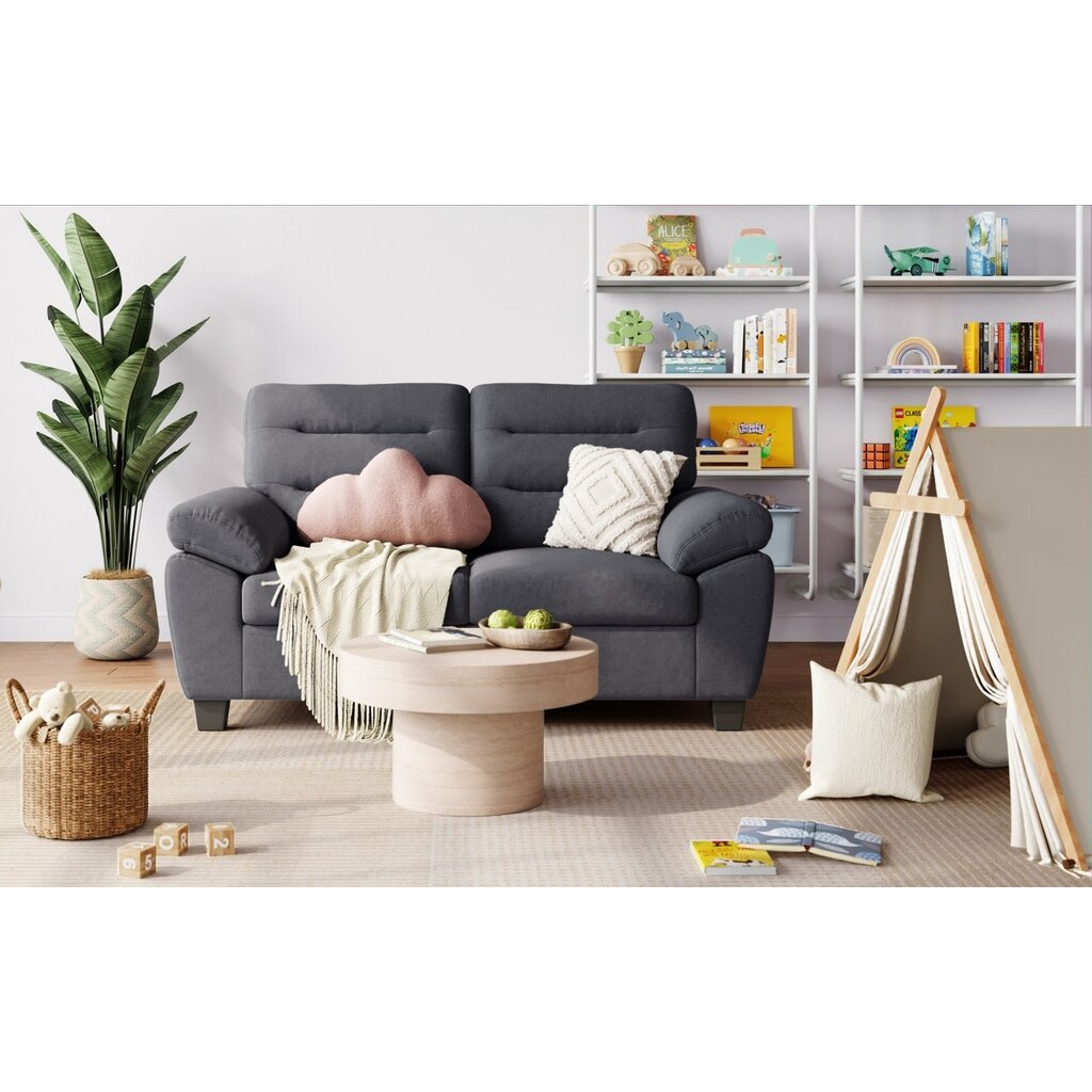 Sofa 2 Places Lydia 150x85x85 cm Gris