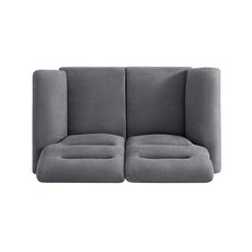 Sofa 2 Places Lydia 150x85x85 cm Gris