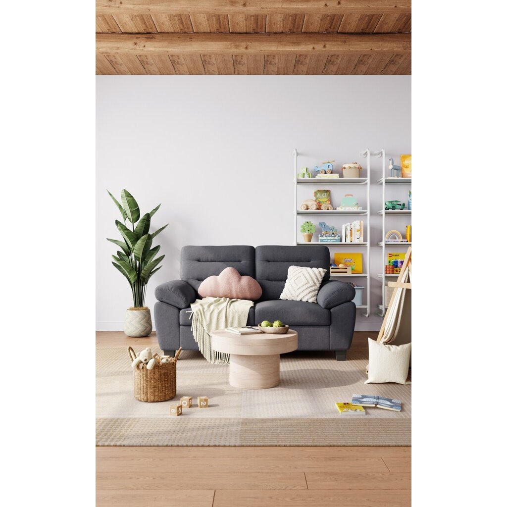 Sofa 2 Places 150x85x85 cm Gris