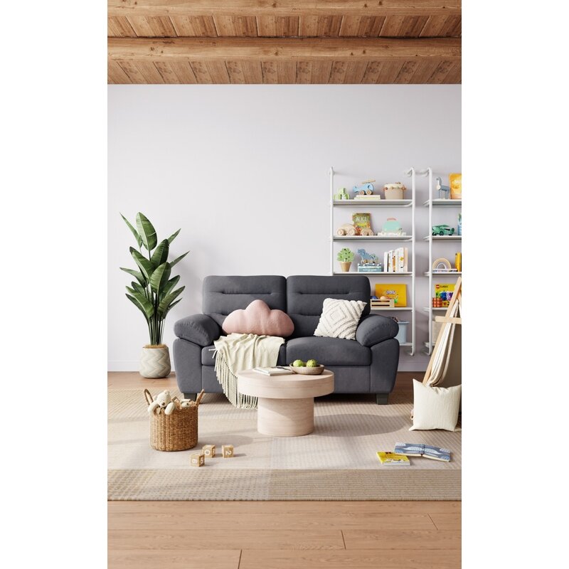 Sofa 2 Places Lydia 150x85x85 cm Gris