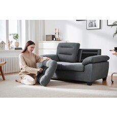 Sofa 2 Places 150x85x85 cm Gris