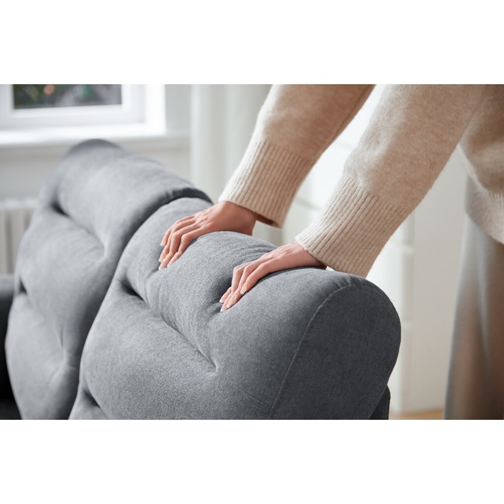 Sofa 2 Places Lydia 150x85x85 cm Gris