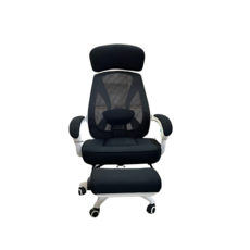 Fauteuil de bureau avec repose pieds Noir