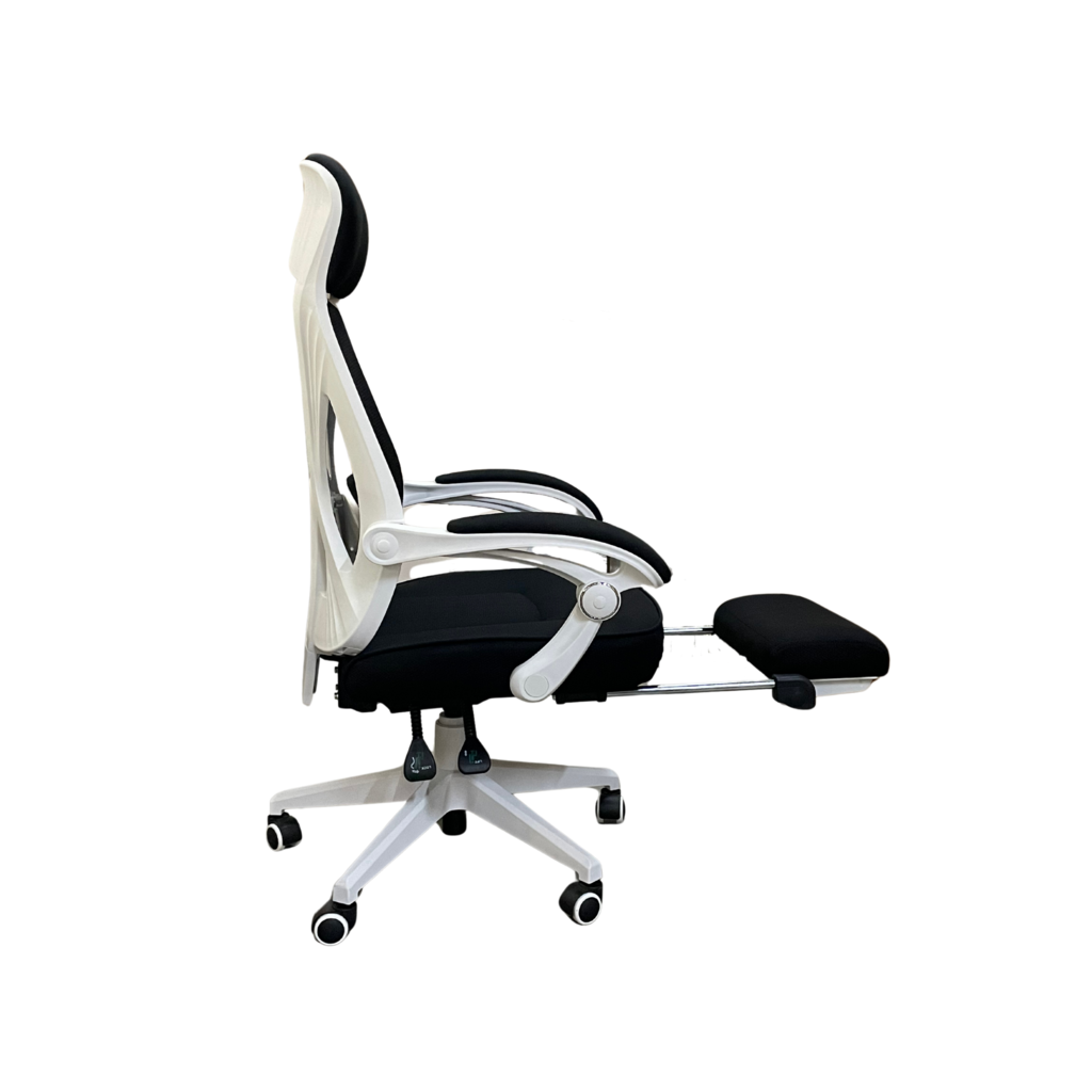 Fauteuil de bureau avec repose pieds Noir