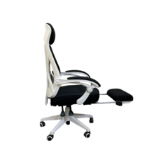 Fauteuil de bureau avec repose pieds Noir