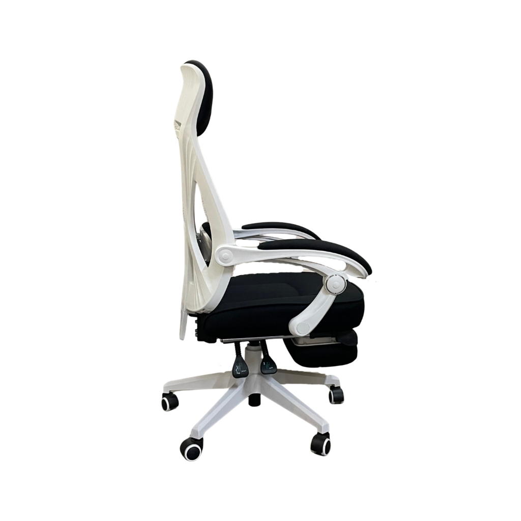 Fauteuil de bureau avec repose pieds Noir