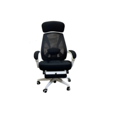 Fauteuil de bureau avec repose pieds Noir