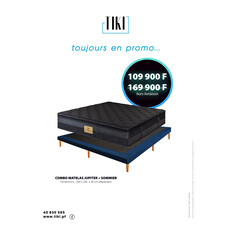 Combo Matelas Monarque Jupiter 200x200x36 Cm + Sommier 10 Cm