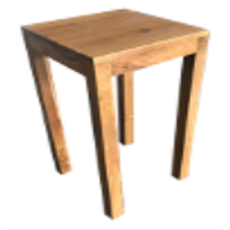 Table haute en teck 40x40x80 cm Naturel