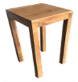 Table haute en teck 40x40x80 cm Naturel