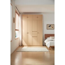 Armoire 5 portes 2 tiroirs 160 cm Bois
