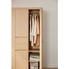 Armoire 5 portes 2 tiroirs 160 cm Bois