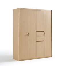 Armoire 5 portes 2 tiroirs 160 cm Bois