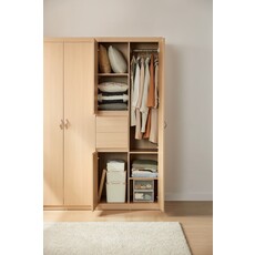 Armoire 5 portes 2 tiroirs 160 cm Bois