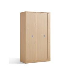 Armoire penderie 2 portes coulissantes 100 cm Bois et Blanc
