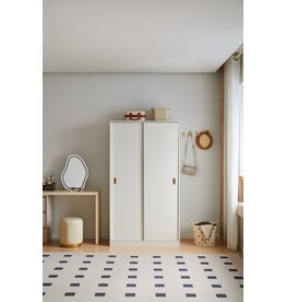 Armoire penderie 2 portes coulissantes 100 cm Blanc