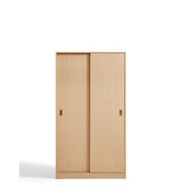 Armoire penderie 2 portes coulissantes 100 cm Bois
