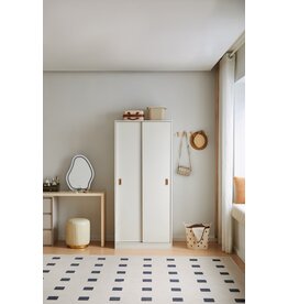 Armoire penderie 2 portes coulissantes 80 cm Blanc