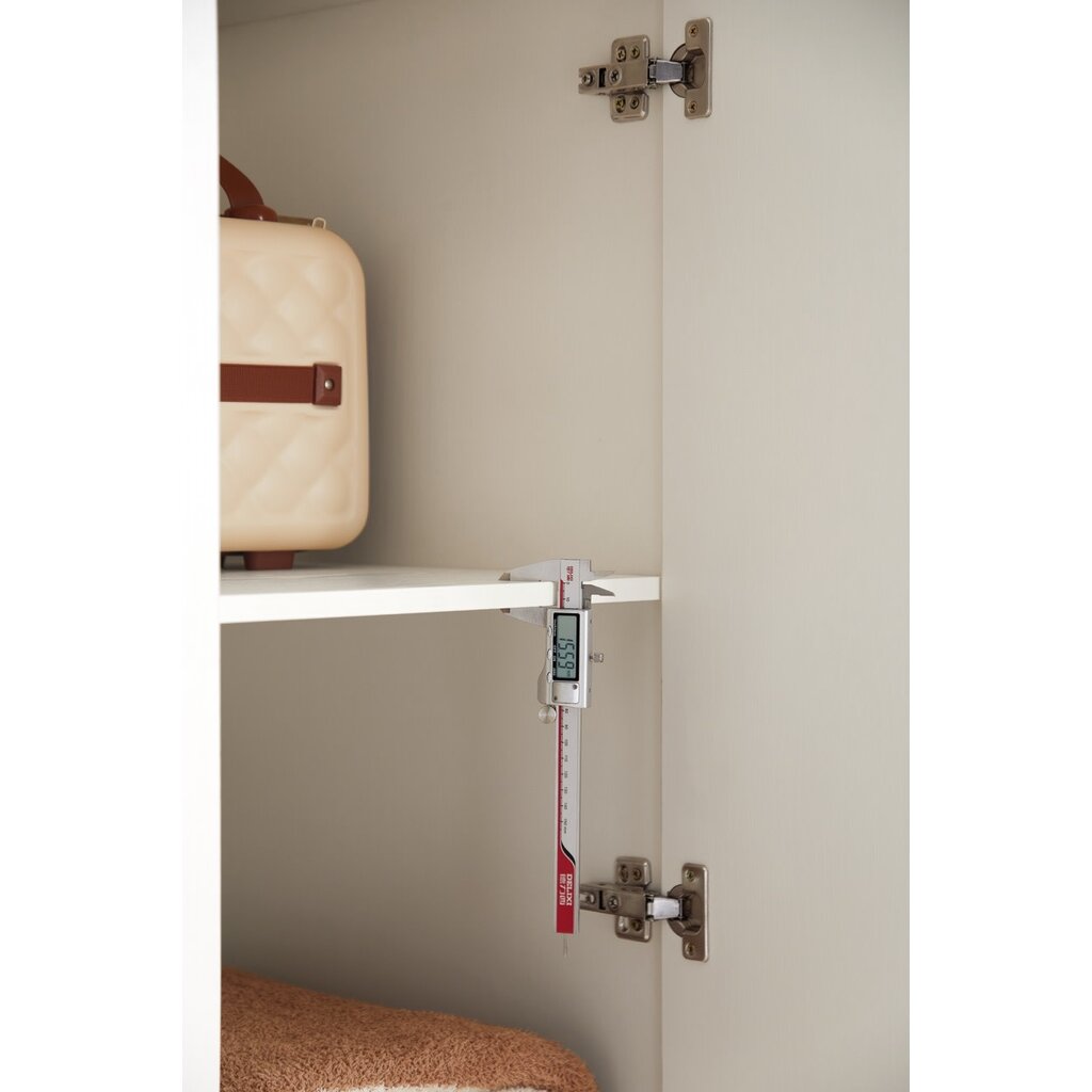 Armoire penderie 3 portes 2 tiroirs 120 cm Blanc
