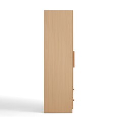 Armoire penderie 3 portes 2 tiroirs 120 cm Bois