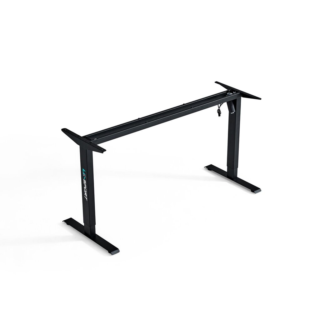 Bureau noir de gamer à levage électrique de 1,4 m avec bande lumineuse