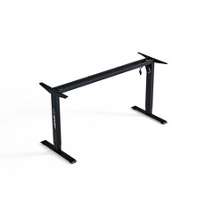 Bureau noir de gamer à levage électrique de 1,4 m avec bande lumineuse