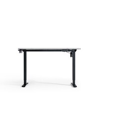 Bureau noir de gamer à levage électrique de 1,4 m avec bande lumineuse