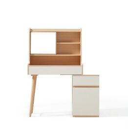 Coiffeuse avec caisson de rangement + miroir 81x45x130 cm