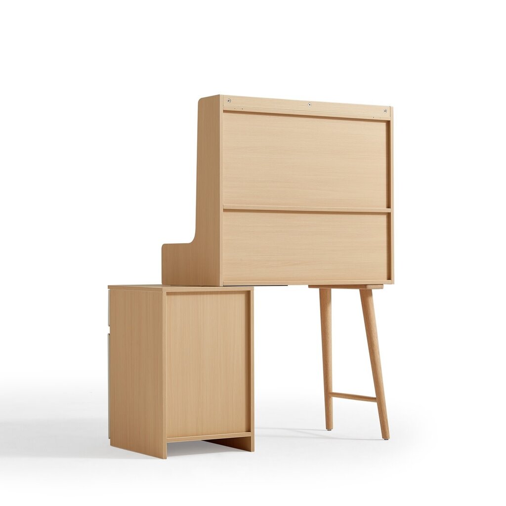 Coiffeuse avec caisson de rangement + miroir 81x45x130 cm