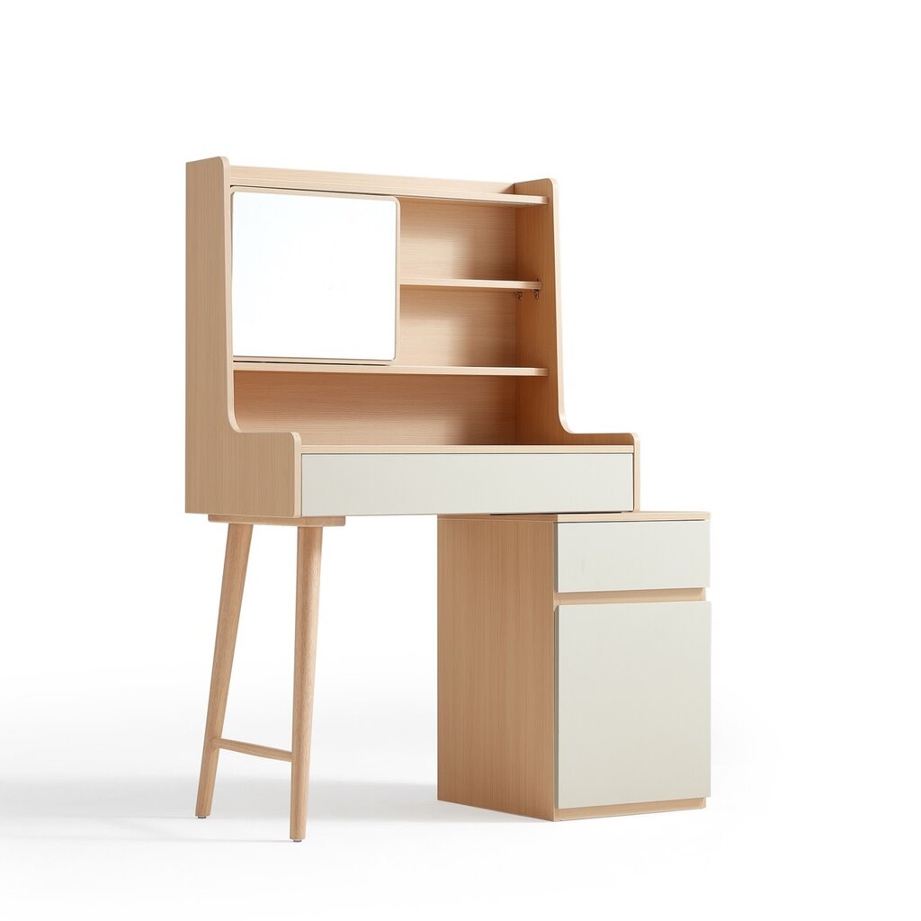 Coiffeuse avec caisson de rangement + miroir 81x45x130 cm