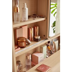 Coiffeuse avec caisson de rangement + miroir 81x45x130 cm