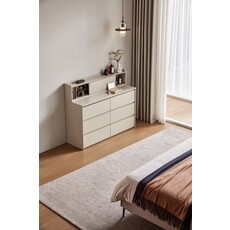 Commode 6 tiroirs Gris clair