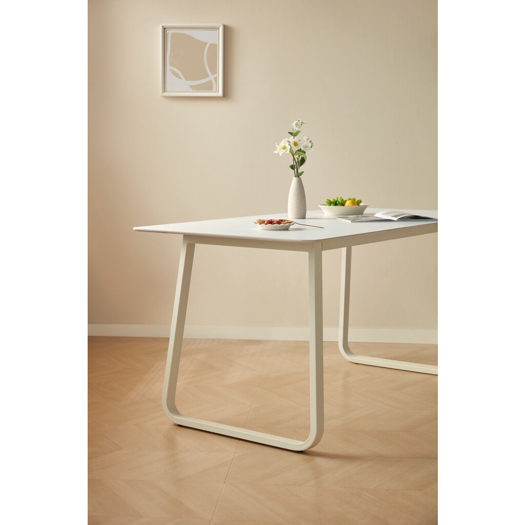 Table à manger 160 cm Blanc