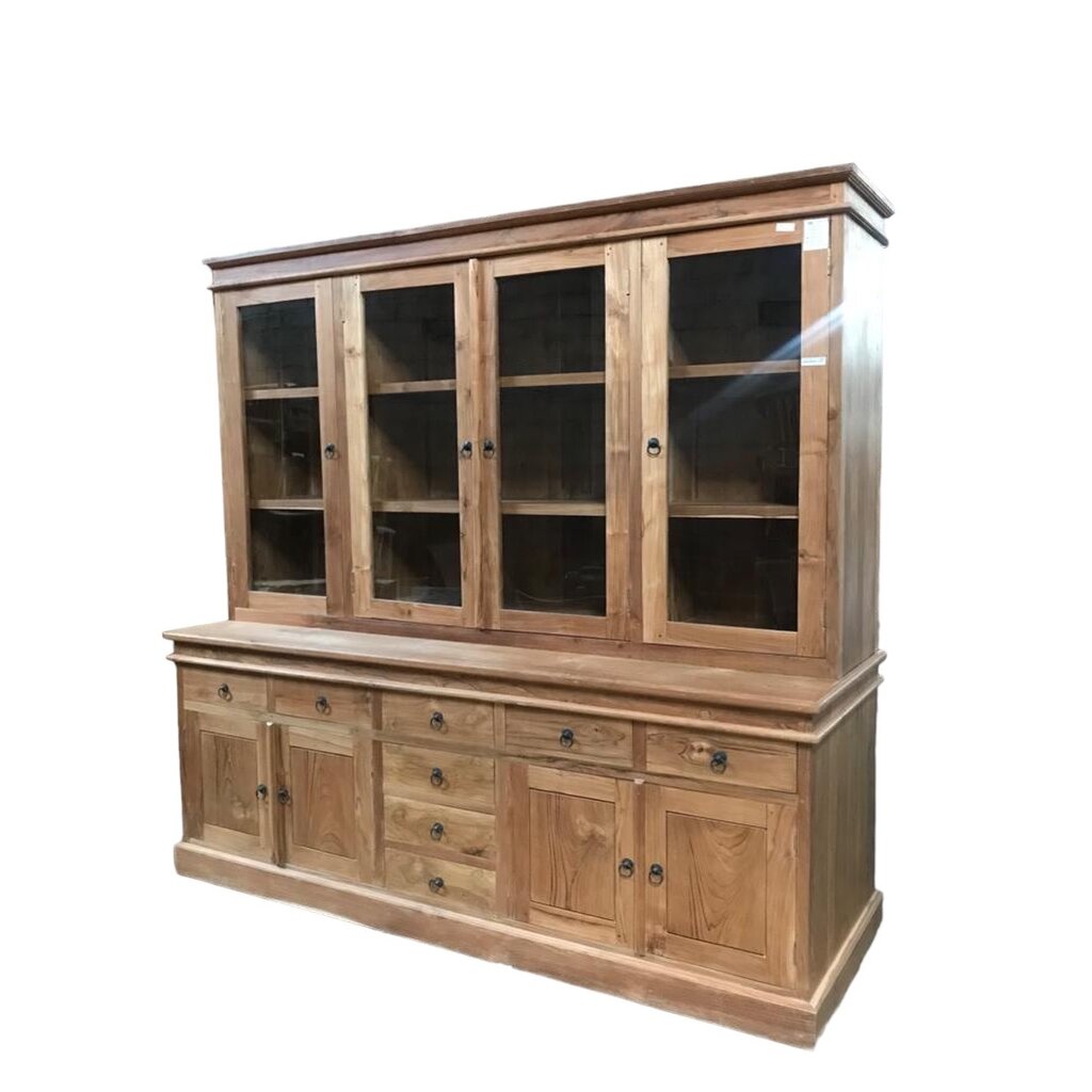 Vaisselier en 2 parties 184x40/62x200 Cm Brut