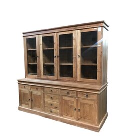 Vaisselier en 2 parties 184x40/62x200 Cm Brut