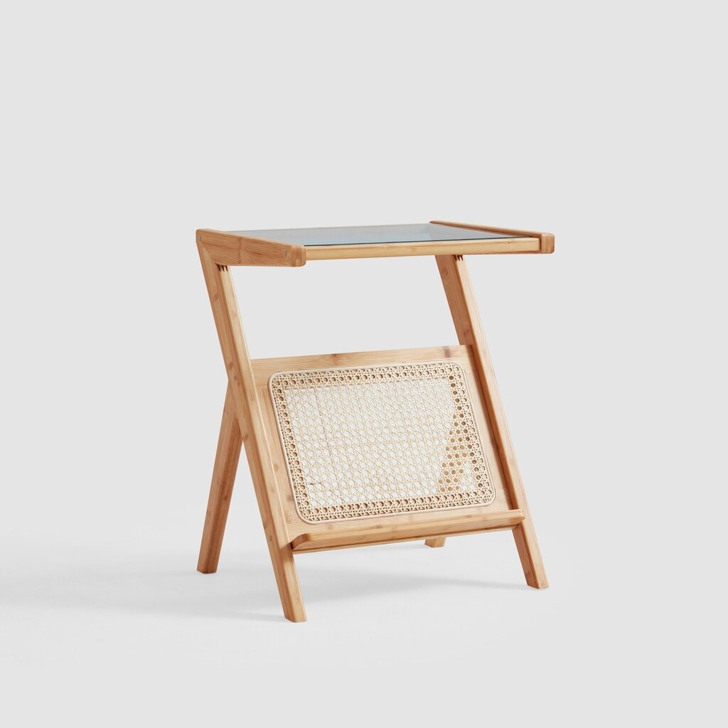 Table d'appoint en forme de Z 44 cm Bois