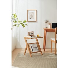 Table d'appoint en forme de Z 44 cm Bois