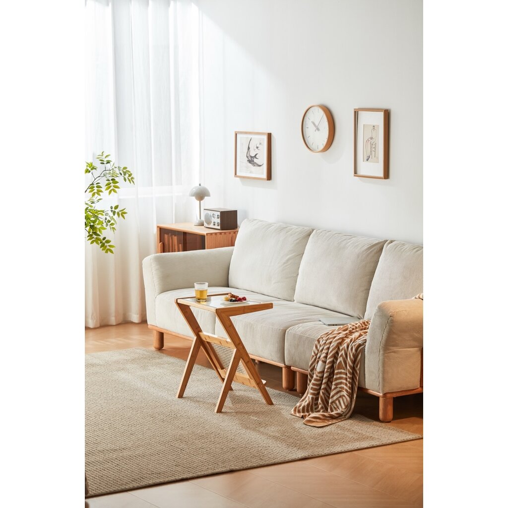 Table d'appoint en forme de Z 44 cm Bois