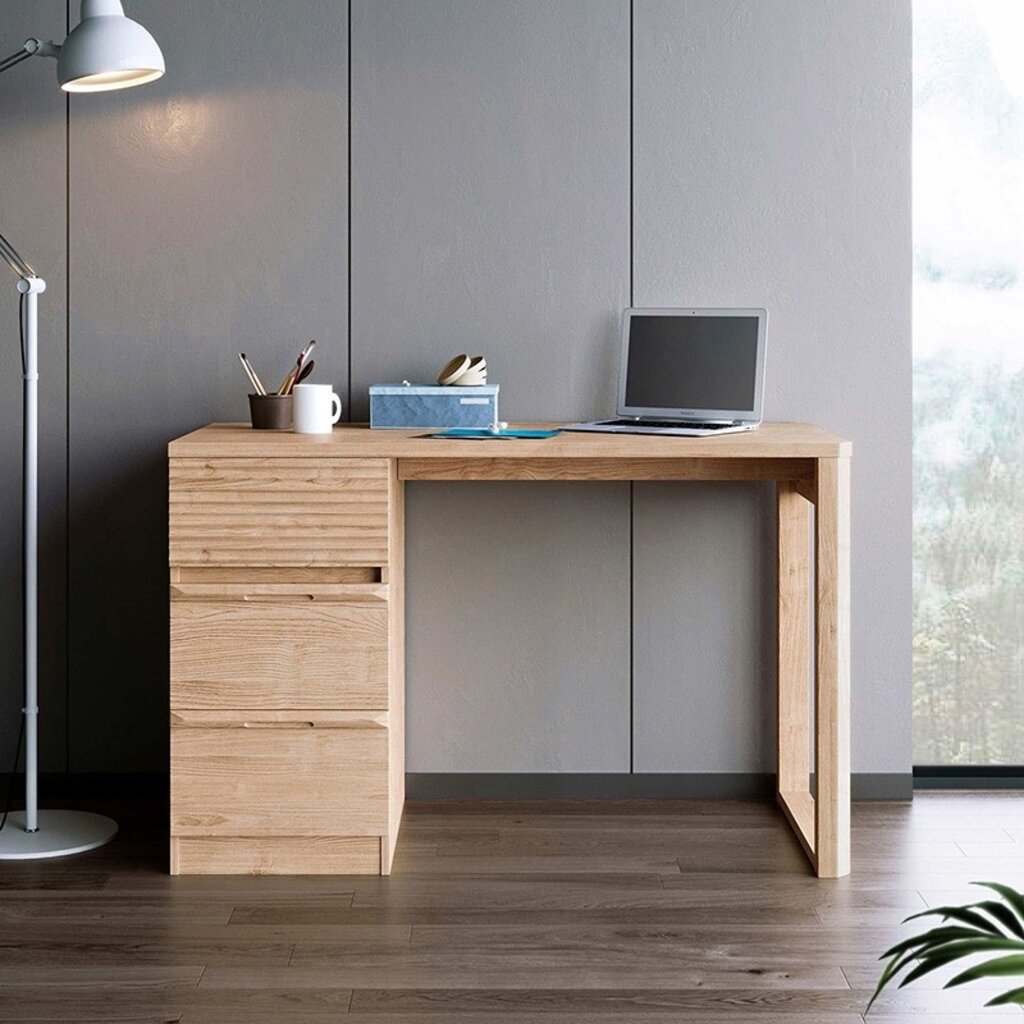 Bureau 3 tiroirs 100 cm Bois