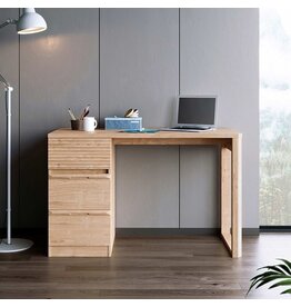 Bureau 3 tiroirs 100 cm Bois