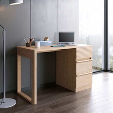Bureau 3 tiroirs 100 cm Bois