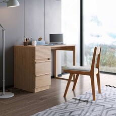 Bureau 3 tiroirs 100 cm Bois