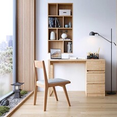 Bureau 3 tiroirs 100 cm Bois