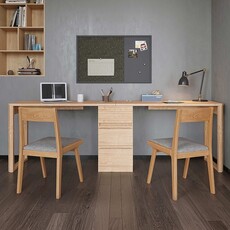 Bureau 3 tiroirs 100 cm Bois