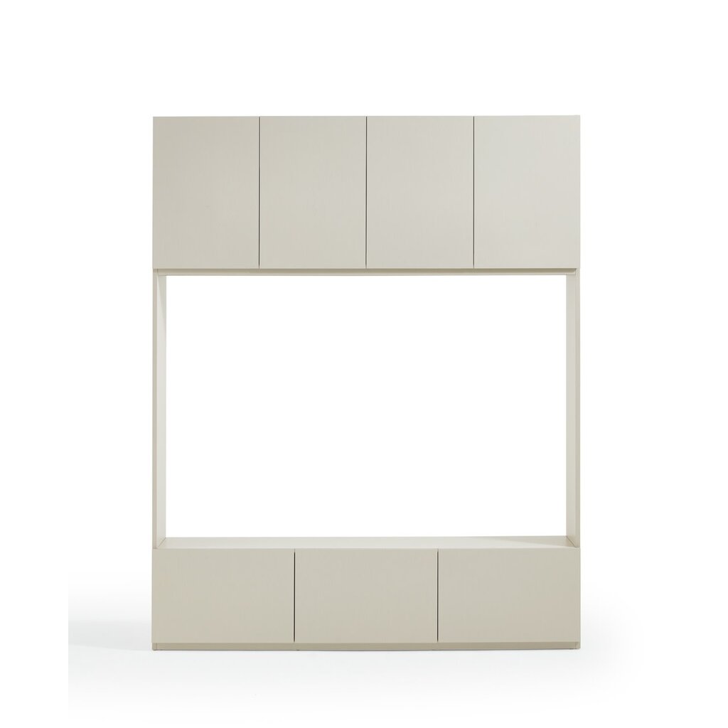 Meuble TV 7 portes 160 cm Blanc cassé